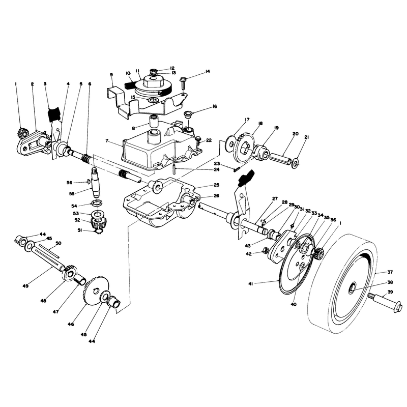 Gear Case Assembly Used on Units with Serial No 6001101 and Up