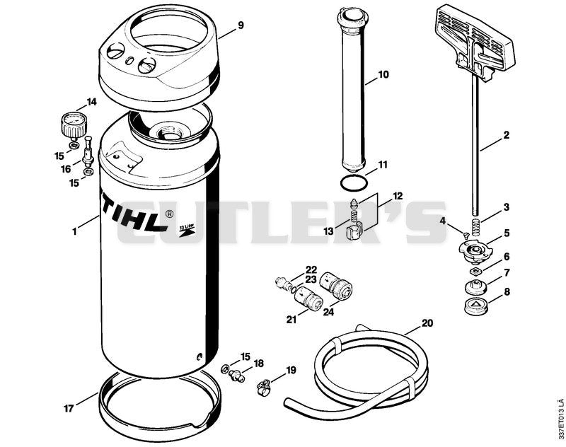 Pressurized water tank (23.96)