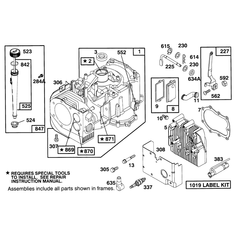 Engine Briggs and Stratton Model 286707-0453-01