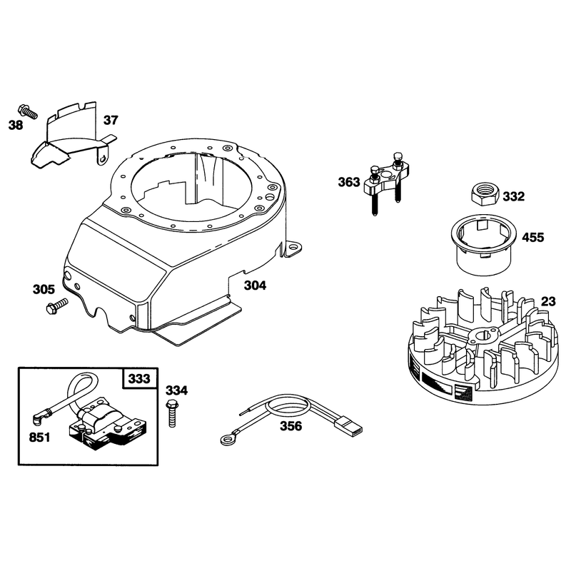 Engine Briggs and Stratton Model 128802-0615-01
