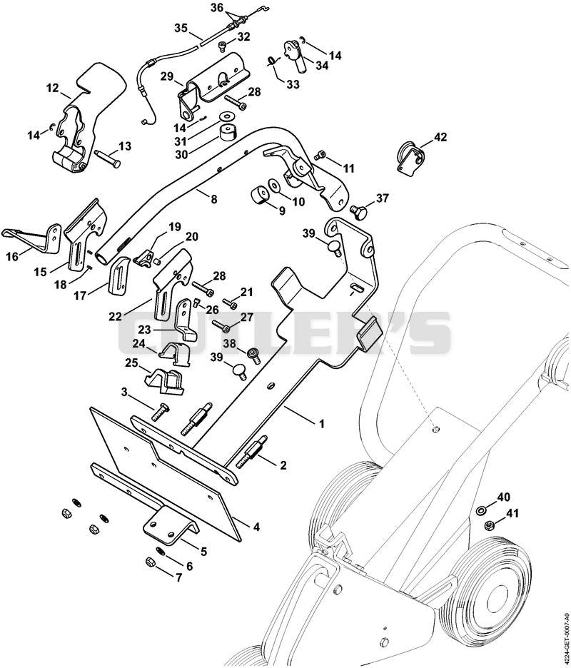 Support, Throttle control TS 480i, 500i