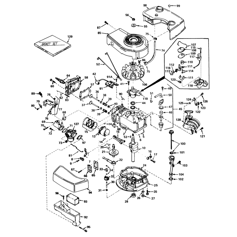 Engine Tecumseh Model No Tnt 100-10063c