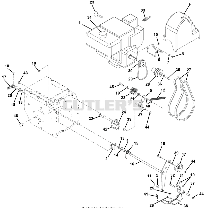 Engine And Belt Drive
