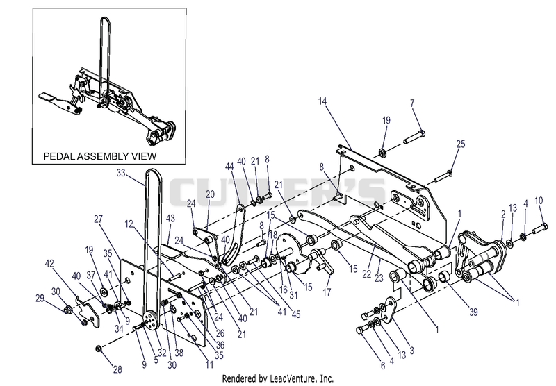 Deck Lift - Pedal (SN020000+)