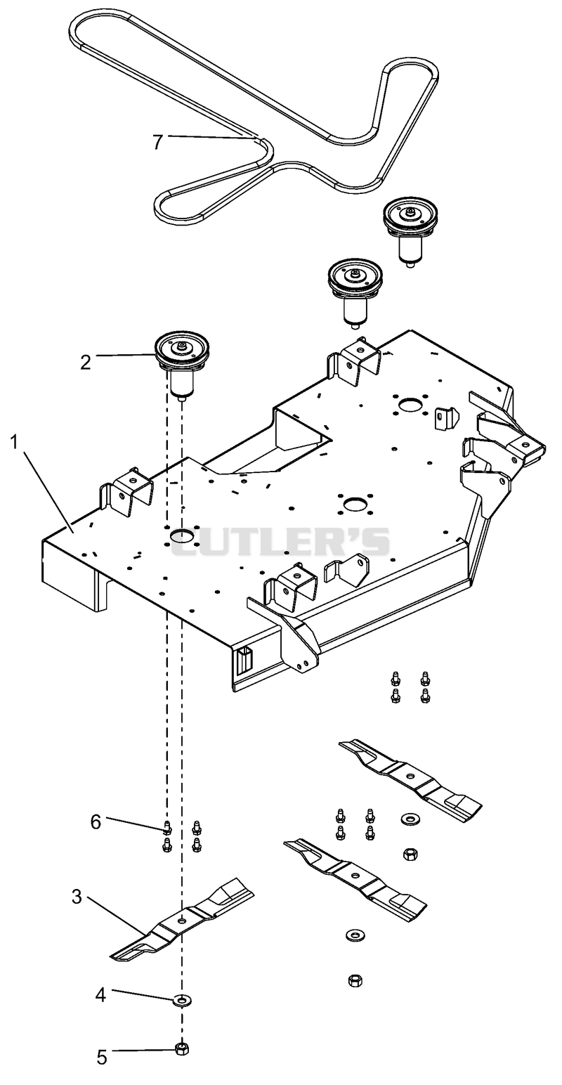 Deck, Belt, Blades And Spindles - 42"