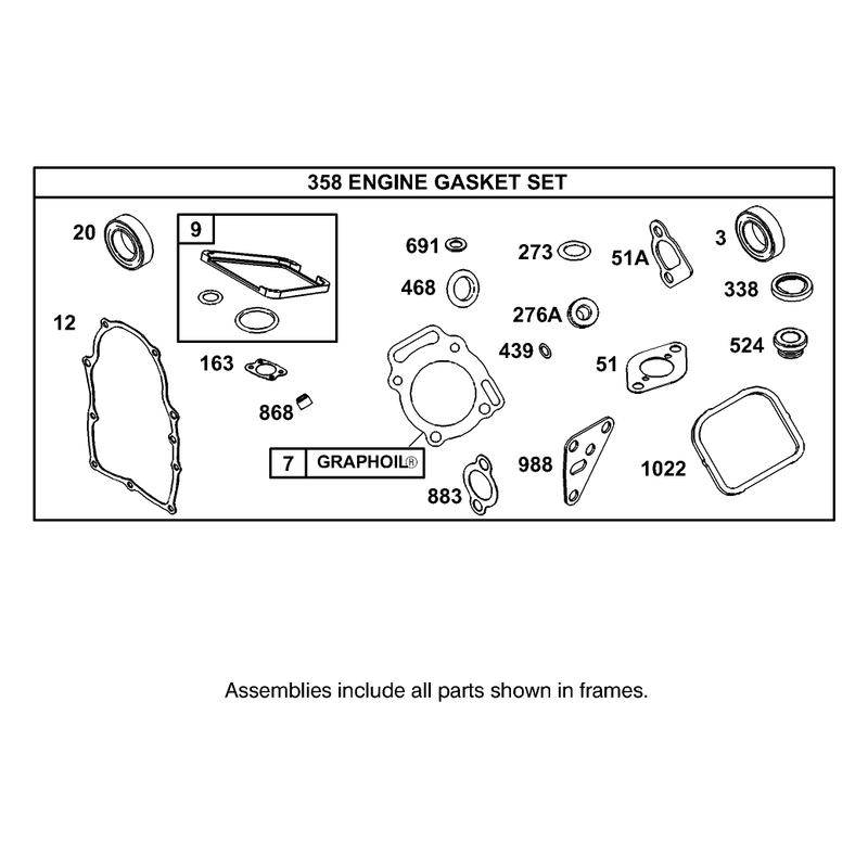 Engine Gasket Set Briggs and Stratton 303447-1319-E1