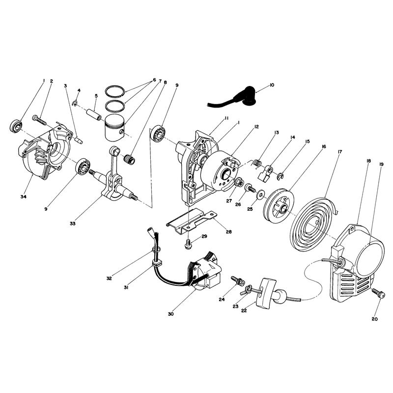 Recoil & Crankshaft Assembly