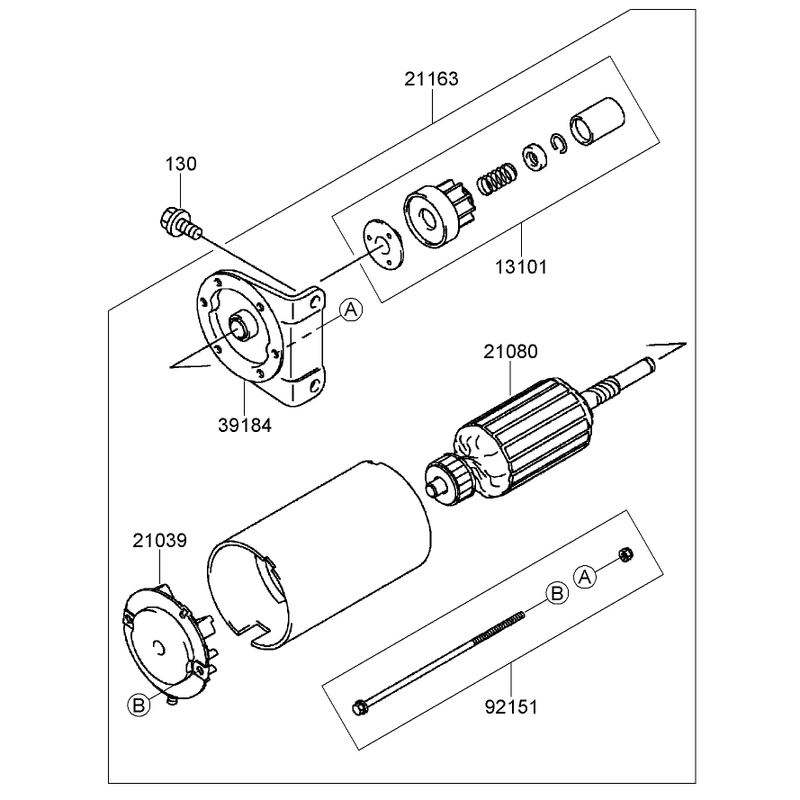 Starter Assembly Kawasaki FH770D-AS05