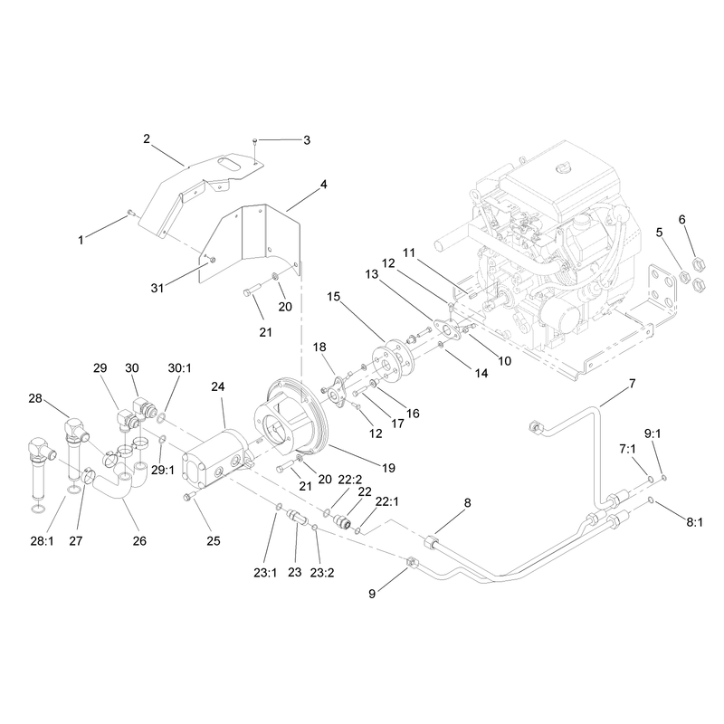Hydraulic Pump and Filter Assembly