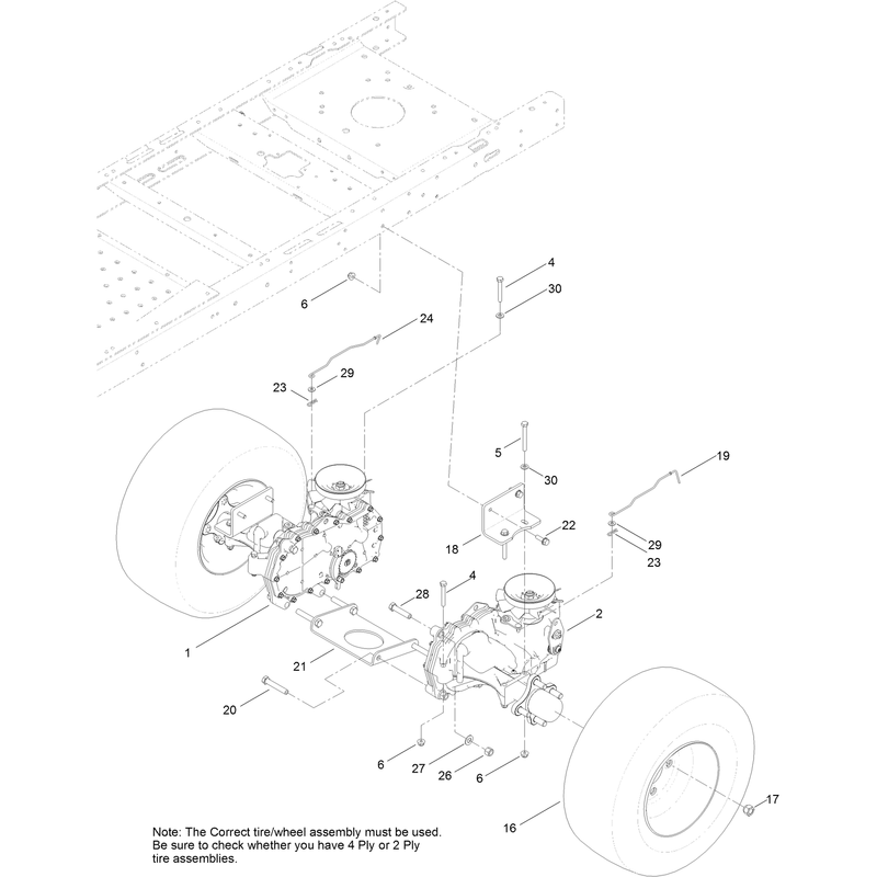 Hydro Transaxle Drive and Rear Wheel Assembly