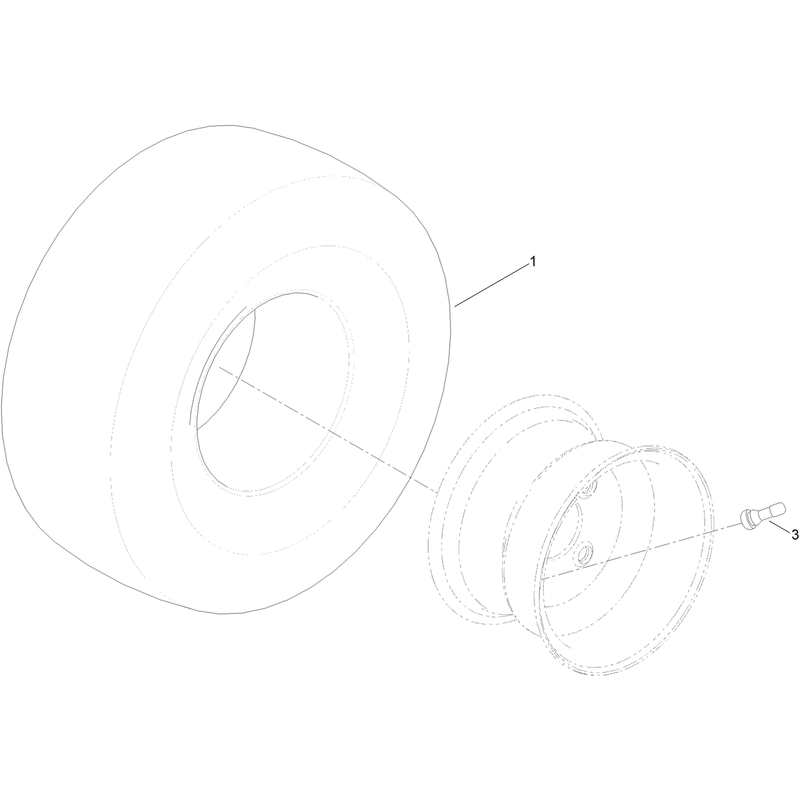 4 Ply Wheel and Tire Assembly No. 120-5523