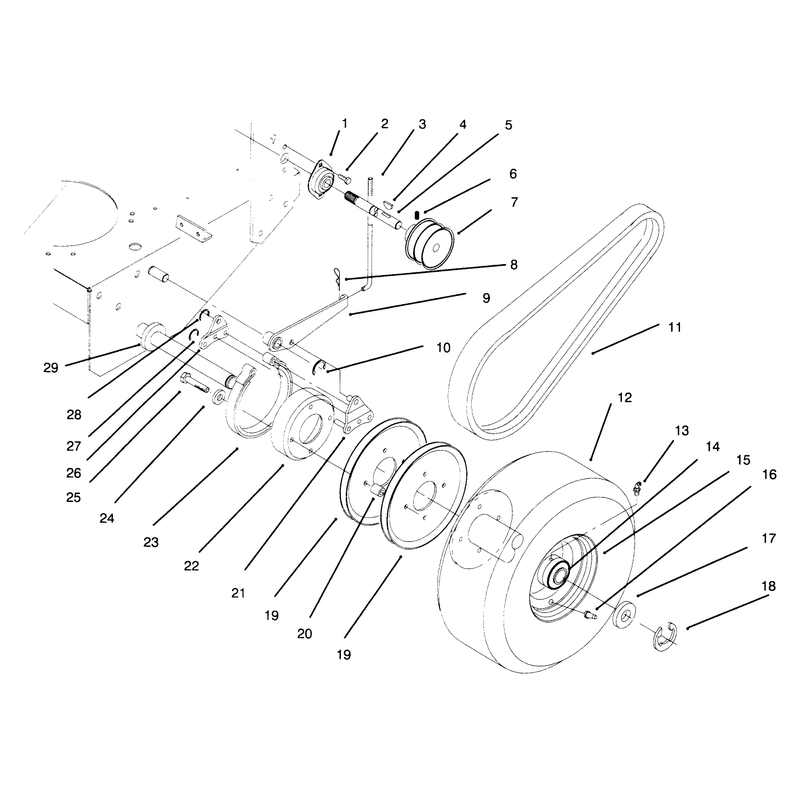 Axle Brake Wheel Drive and Belts