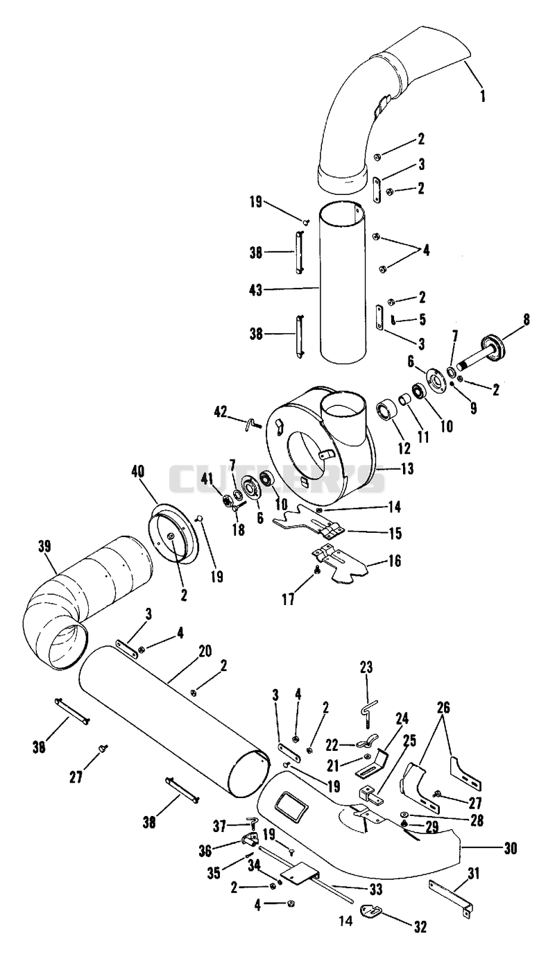 Bagger Vac Fan And Tubes