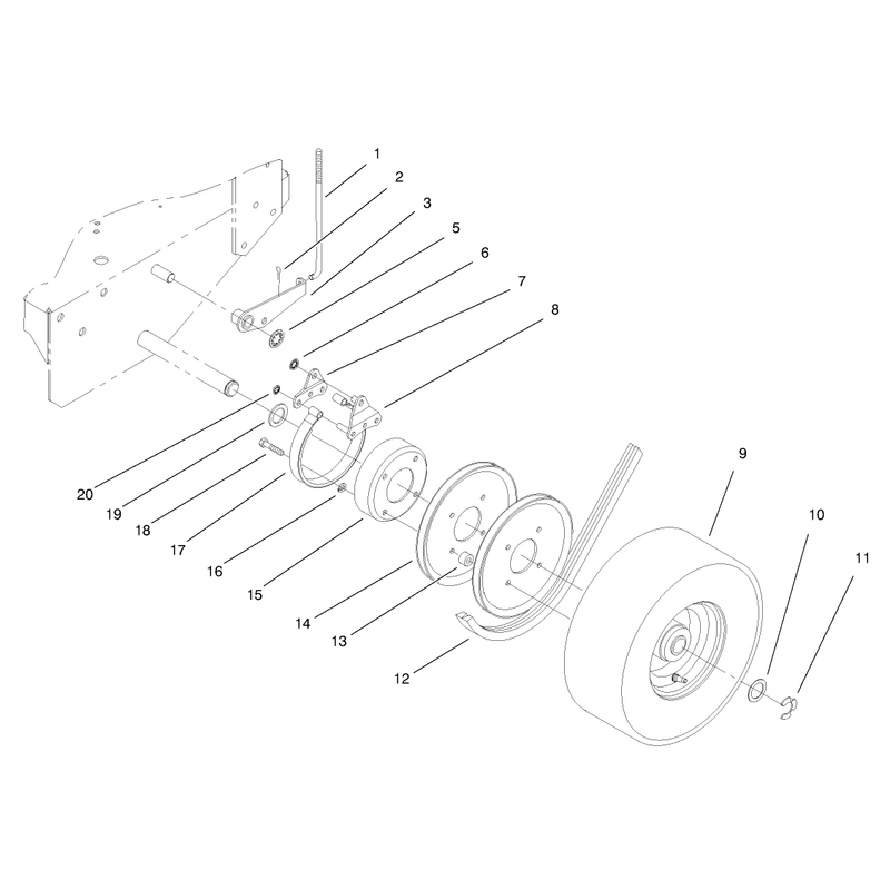 Brake Wheel Pulley and Wheel Assembly