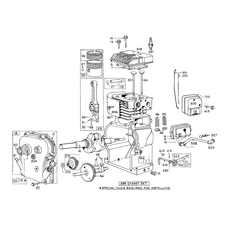 Engine Briggs & Stratton Model No. 130292-0371