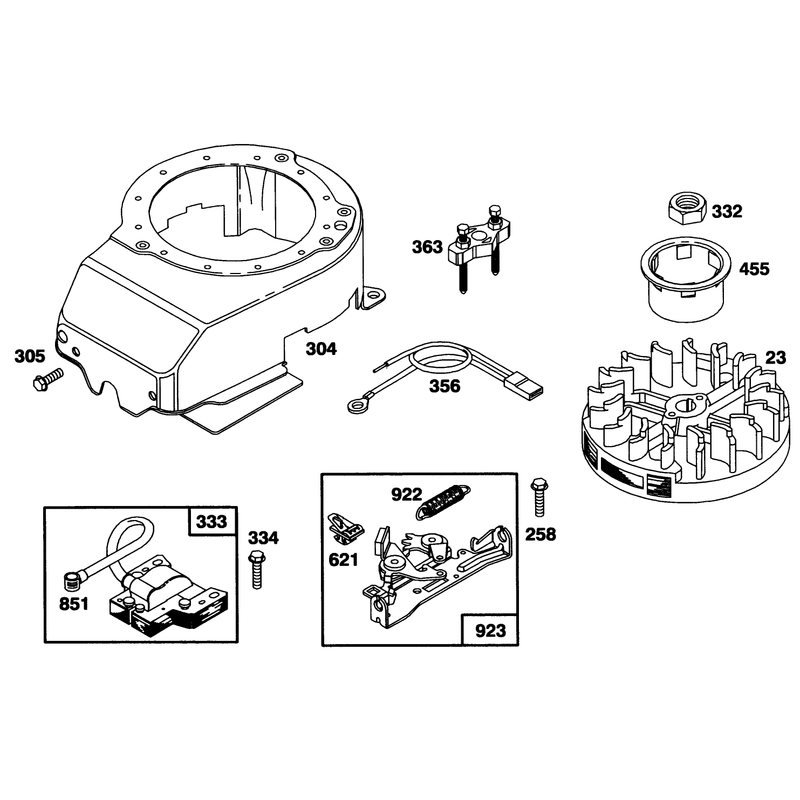 Engine Briggs and Stratton Model 124702-3115-01