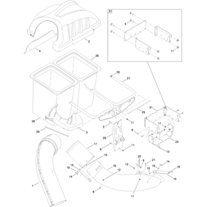 4246 Inch Twin Bagger Assembly