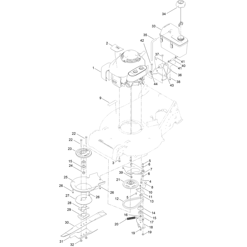 Engine and Blade Assembly