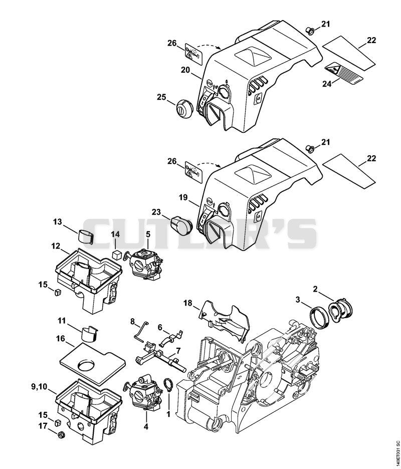 Air filter, Shroud