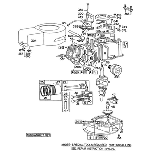 Briggs and Stratton Engine Model No92908 Type No 1964-01