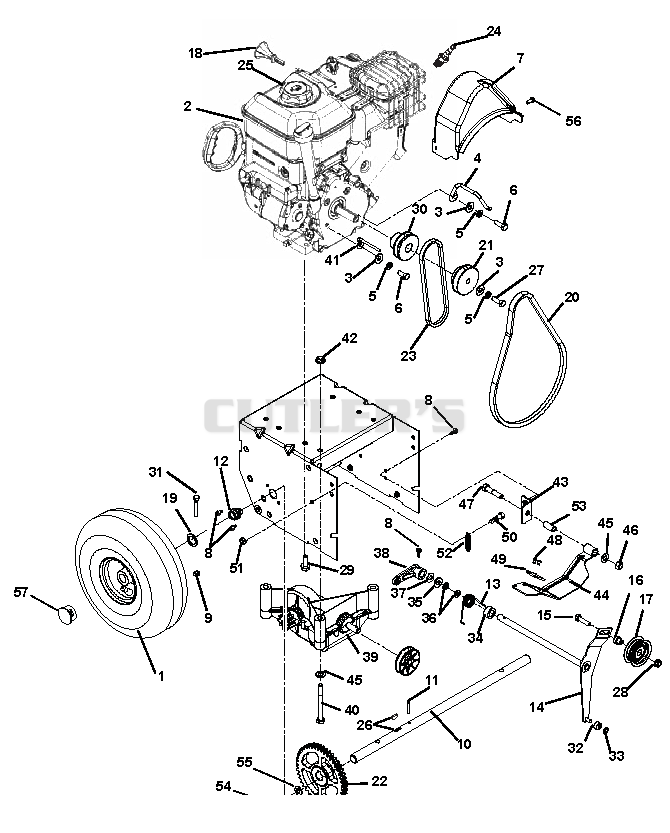 Engine And Belt Drive