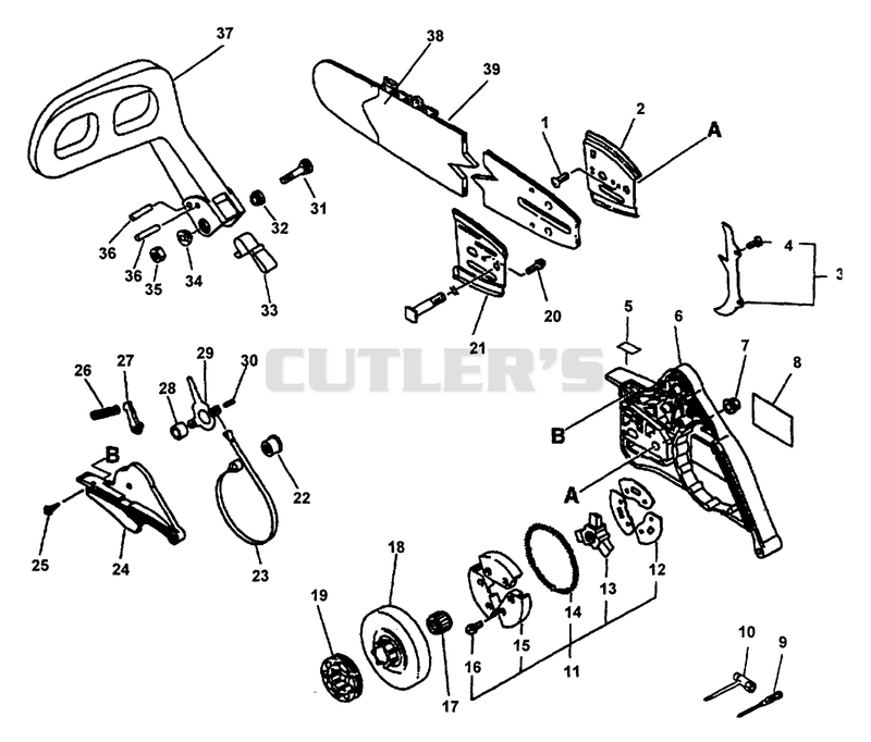 Clutch, Cutting Attachment, Chain Brake