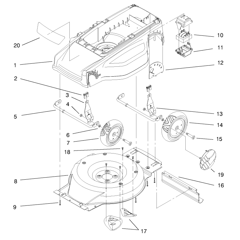 Deck Liner and Wheel Assembly