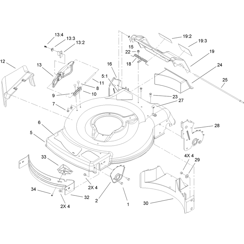 Deck Side Chute and Rear Door Assembly