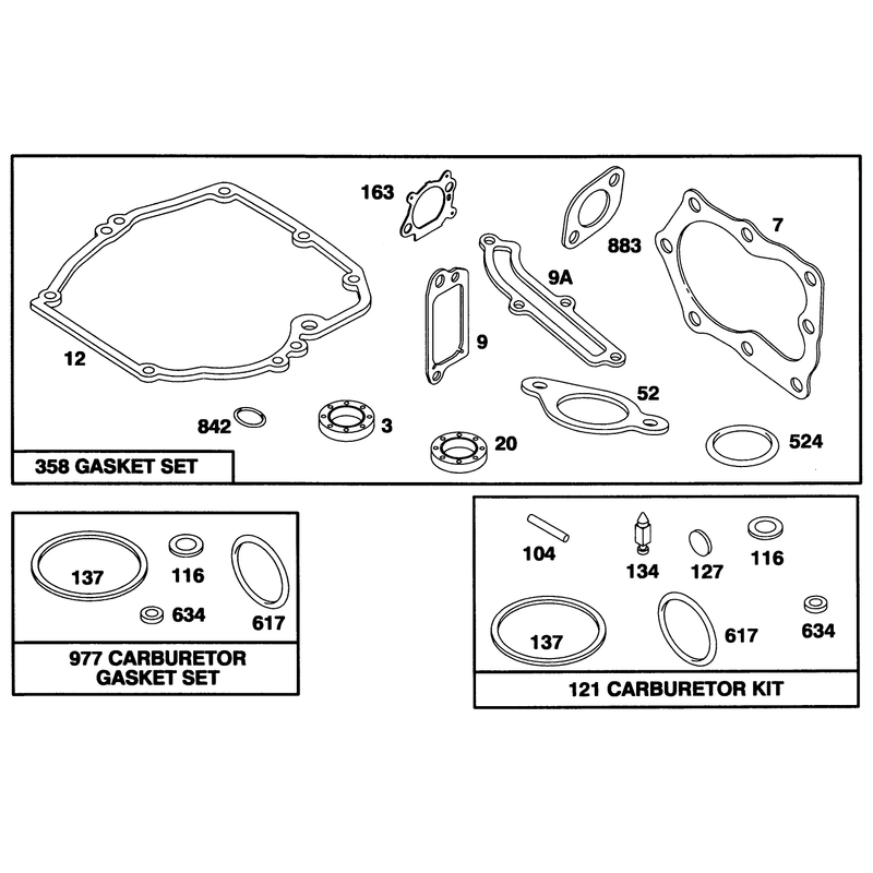 Engine Briggs and Stratton Model 12a802-0611-01