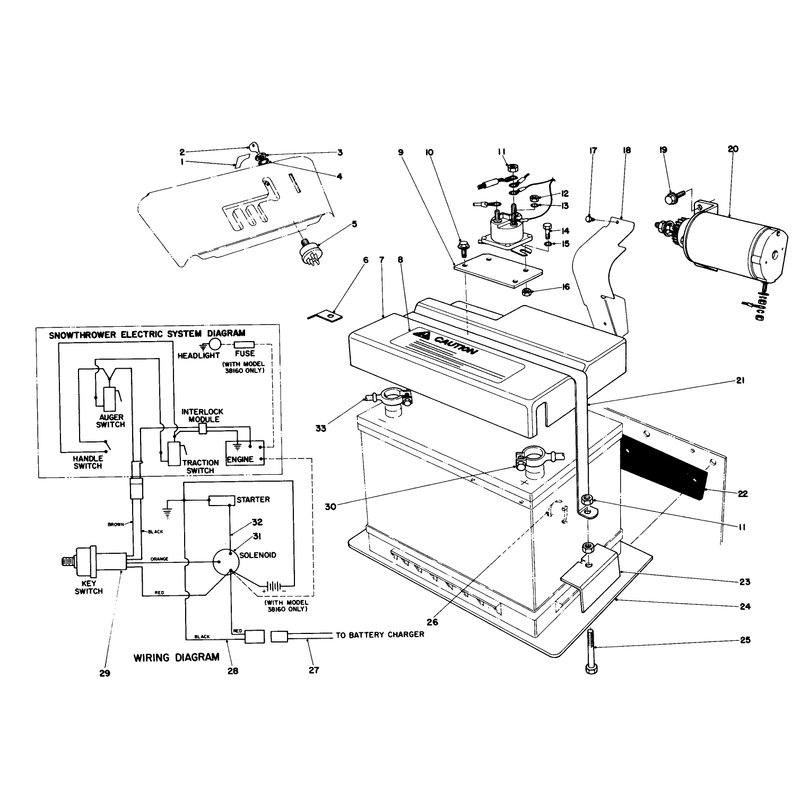 12 Volt Starting Motor Kit 42-3370 (optional)