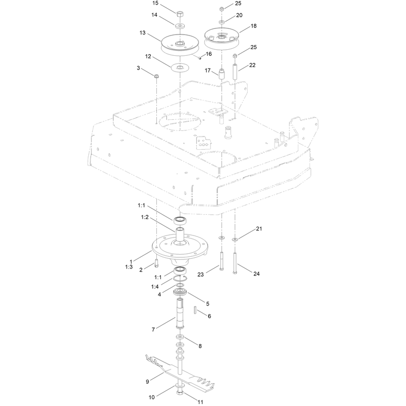 Spindle and Blade Assembly