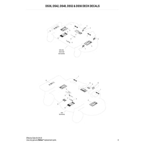 DS36, DS42, DS48, DS52 & DS56 DECK DECALS
