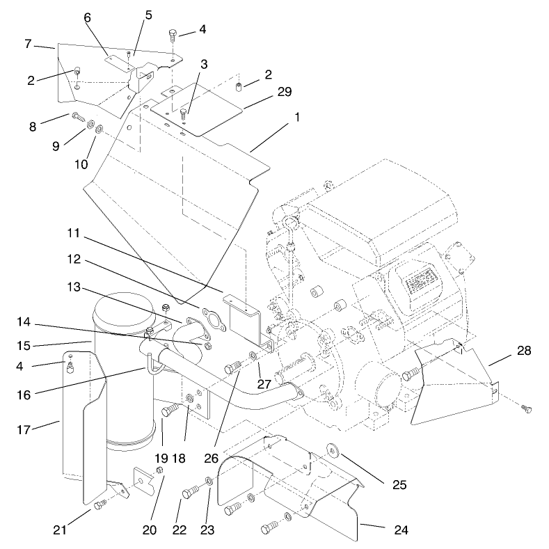 Heat Shields and Exhaust