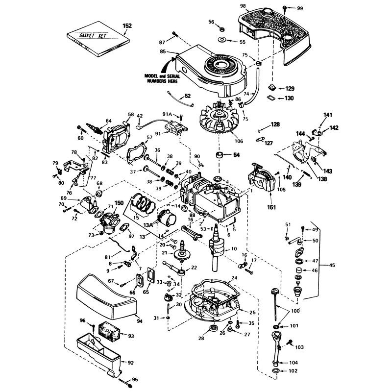 Engine Tecumseh Model Tnt 100-10085e