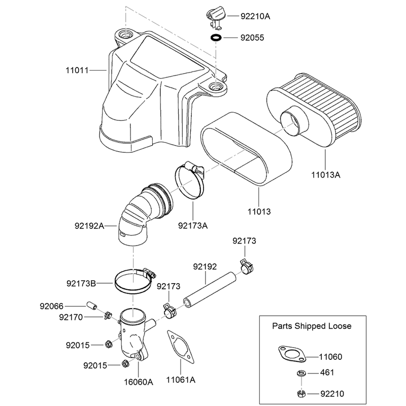 Air Filter and Muffler Assembly