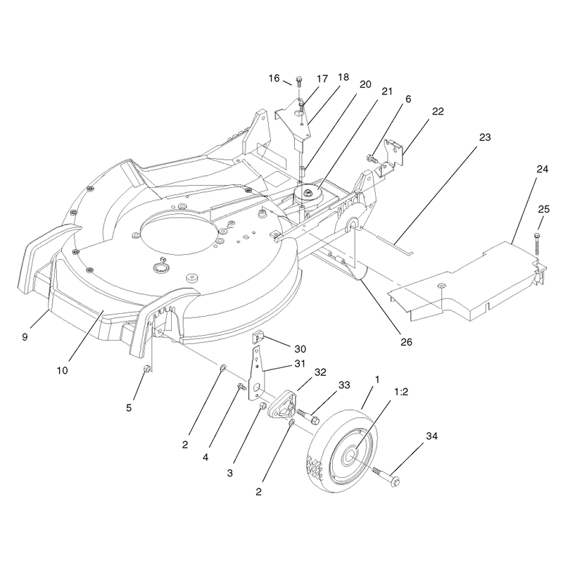 Deck and Wheel Assembly