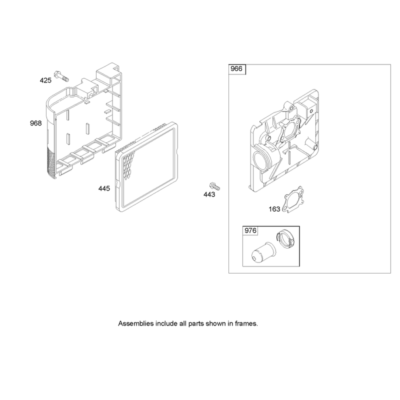 Air Cleaner Assembly Briggs and Stratton 122K05-0171-E1