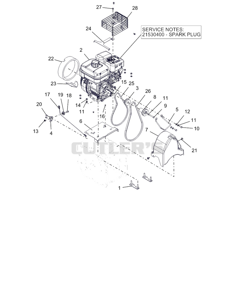 Engine And Belt Drive