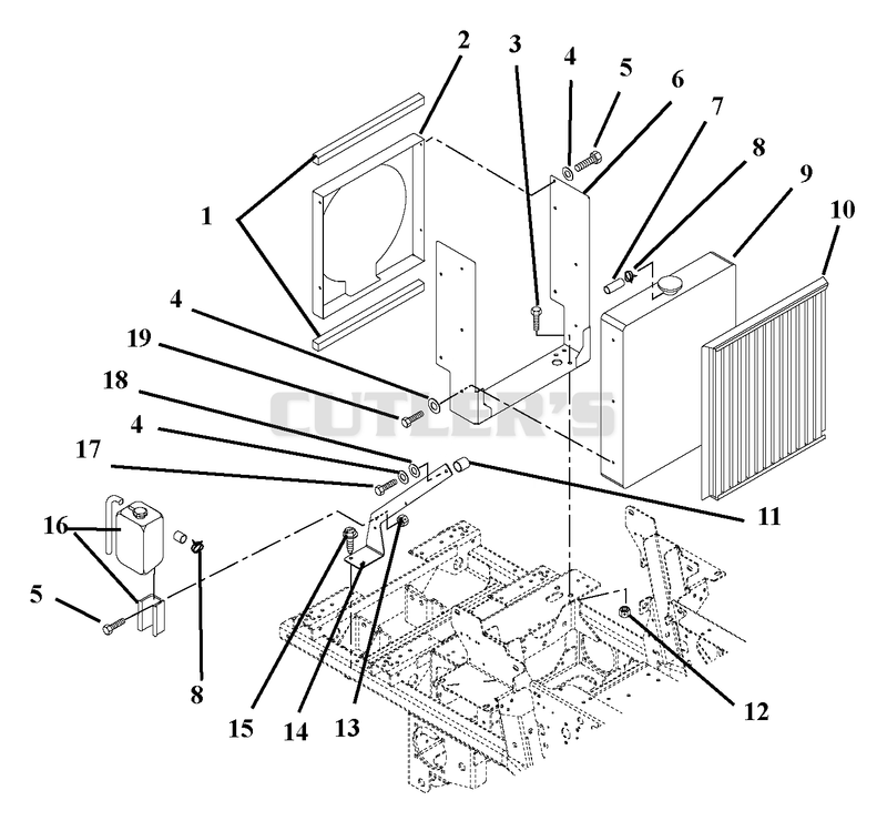 Radiator & Radiator Brackets