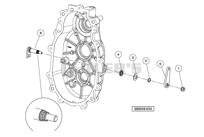 Transmission - Diesel Vehicles, Shift Shaft and Bell Crank (Style B)