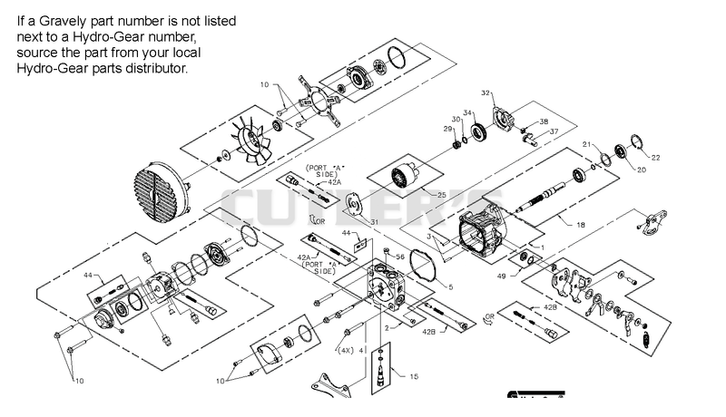 Hydro-Gear Hydrostatic Pump Left Side