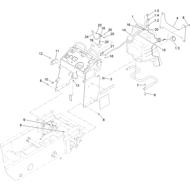 Fuel Tank and Tower Assembly