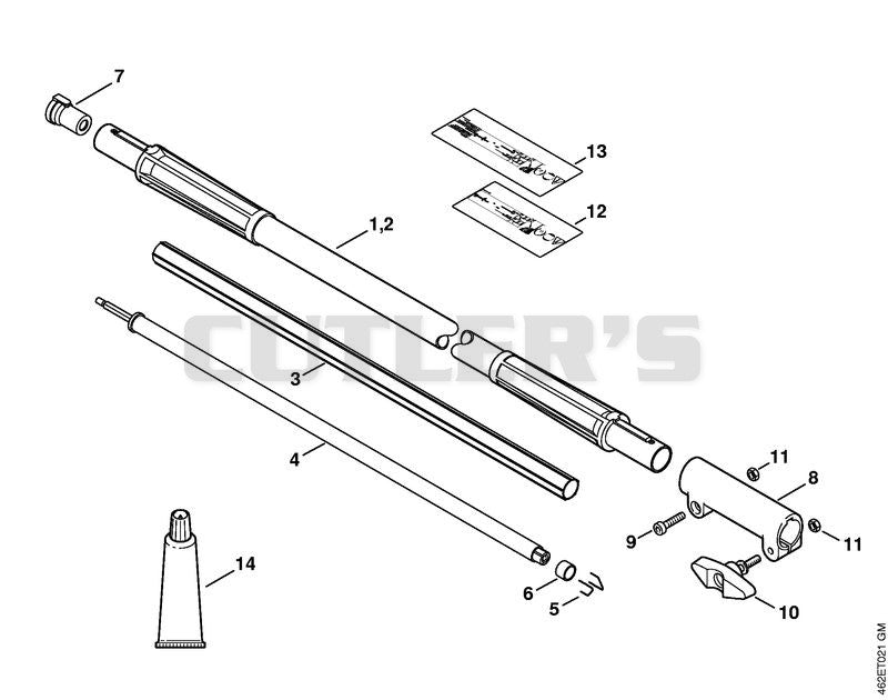 Carbon Drive tube extension 1 m HT-KM, HL-KM