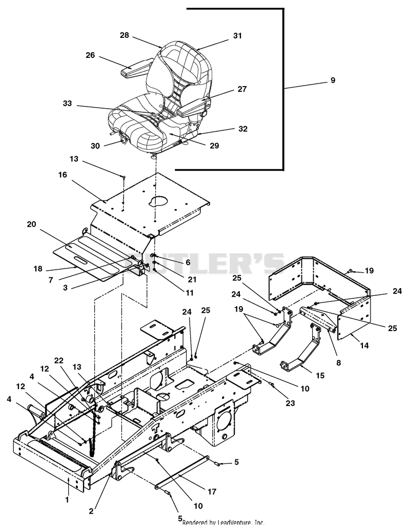 Frame, Seat And Seat Support