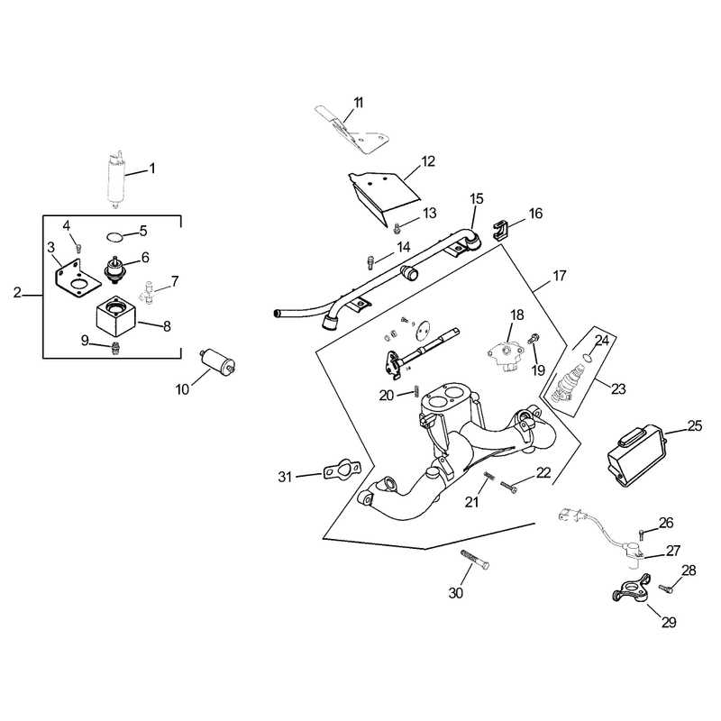 Fuel System Assembly Kohler CH745-0003