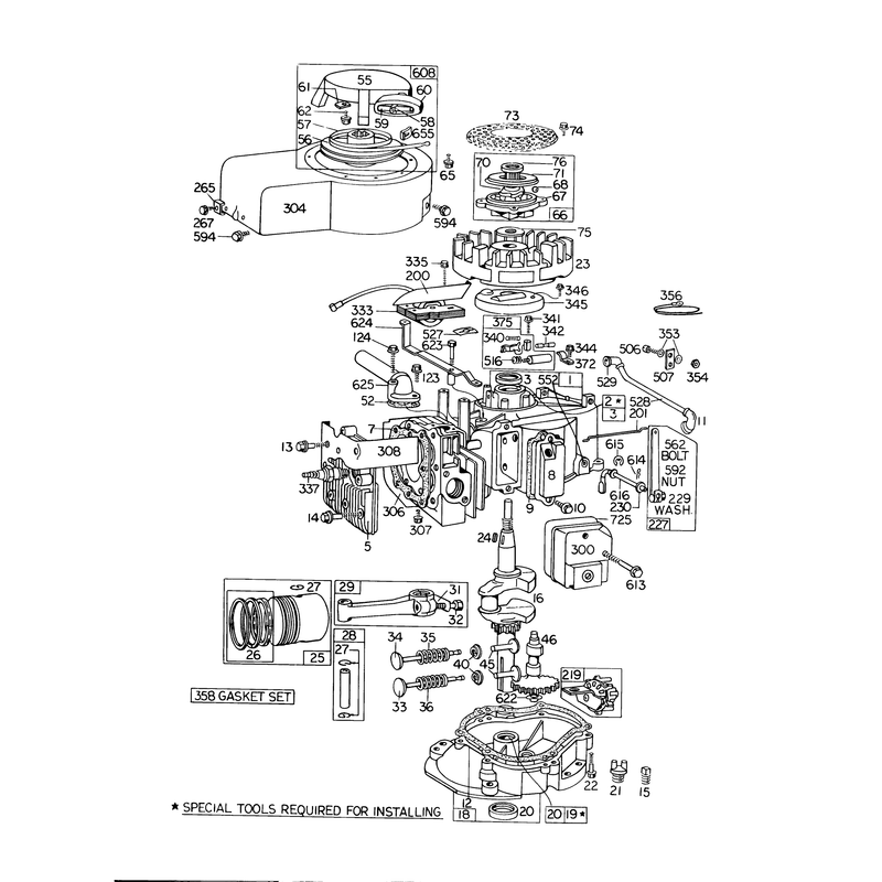 Model 130902-0363 Engine Assembly (recoil Start) Briggs & Stratton