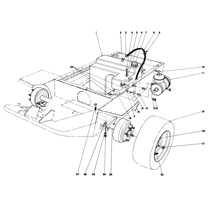 Gas Tank and Air Cleaner Assembly