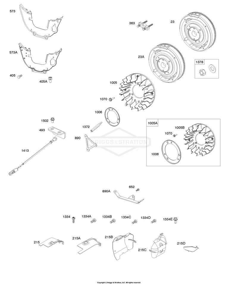 Flywheels, Air Guides, Speed Sensor