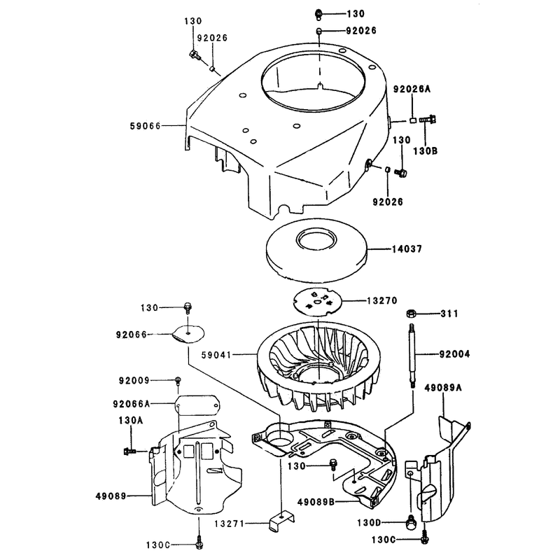 Cooling Equipment Assembly Continued Kawasaki FH500V-AS29