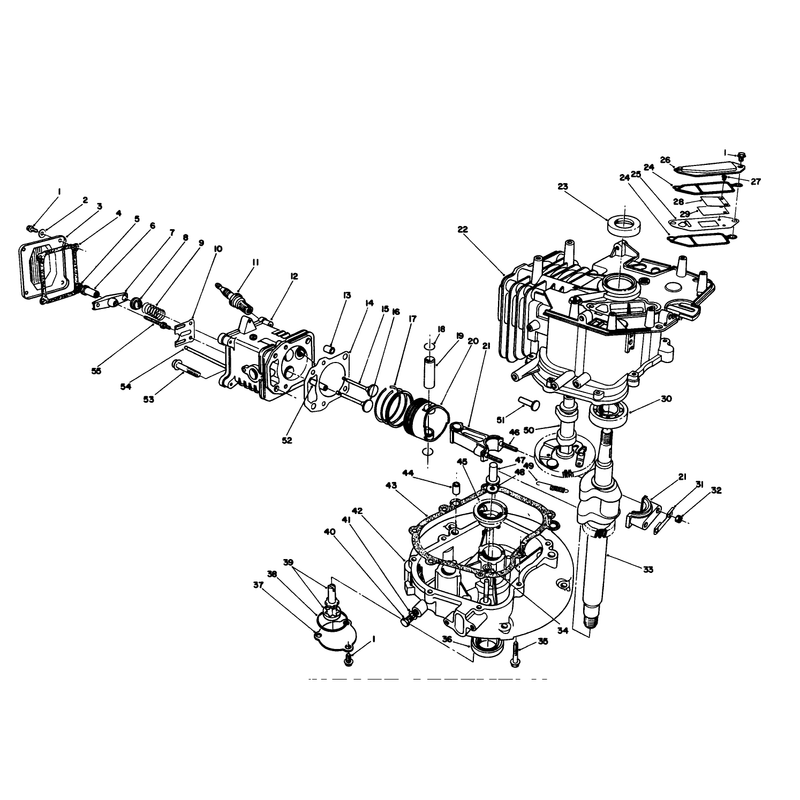 Crankcase Assembly (continued) (engine Model No. Vmj8)